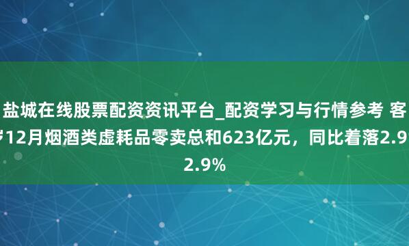 盐城在线股票配资资讯平台_配资学习与行情参考 客岁12月烟酒类虚耗品零卖总和623亿元，同比着落2.9%