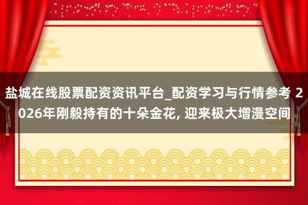 盐城在线股票配资资讯平台_配资学习与行情参考 2026年刚毅持有的十朵金花, 迎来极大增漫空间